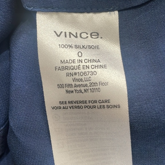 VINCE Winter Tie Dye Silk Blouse - Picture 9 of 9